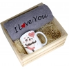KOMPLET PREZENT KUBEK RĘCZNIK SKRZYNKA WALENTYNKI