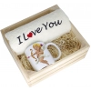 KOMPLET PREZENT KUBEK RĘCZNIK SKRZYNKA WALENTYNKI