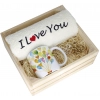 KOMPLET PREZENT KUBEK RĘCZNIK SKRZYNKA WALENTYNKI