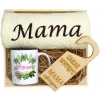 KOMPLET DLA MAMY RĘCZNIK Z HAFTEM + KUBEK 330ml NA PREZENT DZIEŃ MATKI MAMA