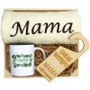 KOMPLET DLA MAMY RĘCZNIK Z HAFTEM + KUBEK 330ml NA PREZENT DZIEŃ MATKI MAMA