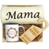 KOMPLET DLA MAMY RĘCZNIK Z HAFTEM + KUBEK 330ml NA PREZENT DZIEŃ MATKI MAMA