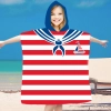 PONCHO DZIECIĘCE 60x90CM RĘCZNIK PLAŻOWY KĄPIELOWY OKRYCIE Z KAPTURKIEM