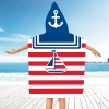 PONCHO DZIECIĘCE 60x90CM RĘCZNIK PLAŻOWY KĄPIELOWY OKRYCIE Z KAPTURKIEM