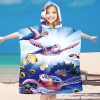 PONCHO DZIECIĘCE 60x90CM RĘCZNIK PLAŻOWY KĄPIELOWY OKRYCIE Z KAPTURKIEM