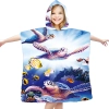 PONCHO DZIECIĘCE 60x90CM RĘCZNIK PLAŻOWY KĄPIELOWY OKRYCIE Z KAPTURKIEM