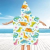 PONCHO DZIECIĘCE 60x90CM RĘCZNIK PLAŻOWY KĄPIELOWY OKRYCIE Z KAPTURKIEM