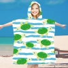 PONCHO DZIECIĘCE 60x90CM RĘCZNIK PLAŻOWY KĄPIELOWY OKRYCIE Z KAPTURKIEM