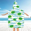 PONCHO DZIECIĘCE 60x90CM RĘCZNIK PLAŻOWY KĄPIELOWY OKRYCIE Z KAPTURKIEM