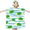 PONCHO DZIECIĘCE 60x90CM RĘCZNIK PLAŻOWY KĄPIELOWY OKRYCIE Z KAPTURKIEM