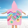 PONCHO DZIECIĘCE 60x90CM RĘCZNIK PLAŻOWY KĄPIELOWY OKRYCIE Z KAPTURKIEM