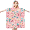 PONCHO DZIECIĘCE 60x90CM RĘCZNIK PLAŻOWY KĄPIELOWY OKRYCIE Z KAPTURKIEM