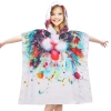 PONCHO DZIECIĘCE 60x90CM RĘCZNIK PLAŻOWY KĄPIELOWY OKRYCIE Z KAPTURKIEM