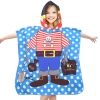 PONCHO DZIECIĘCE 60x90CM RĘCZNIK PLAŻOWY KĄPIELOWY OKRYCIE Z KAPTURKIEM