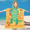 PONCHO DZIECIĘCE 60x90CM RĘCZNIK PLAŻOWY KĄPIELOWY OKRYCIE Z KAPTURKIEM