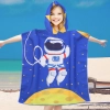 PONCHO DZIECIĘCE 60x90CM RĘCZNIK PLAŻOWY KĄPIELOWY OKRYCIE Z KAPTURKIEM