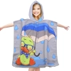 PONCHO DZIECIĘCE 60x90CM RĘCZNIK PLAŻOWY KĄPIELOWY OKRYCIE Z KAPTURKIEM