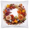 POSZEWKA DEKORACYJNA JESIENNA VELVET 40x40 WELUROWA JESIEŃ KWIATY