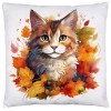 POSZEWKA DEKORACYJNA 45x45 JASIEK OZDOBNA JESIENNA KOT