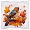 POSZEWKA DEKORACYJNA 45x45 JASIEK OZDOBNA JESIENNA PTAK