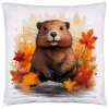 POSZEWKA DEKORACYJNA 40x40 JASIEK OZDOBNA JESIENNA BÓBR
