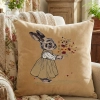 POSZEWKA DEKORACYJNA PREMIUM WELUROWA 40x40 Z HAFTEM WIELKANOCNA VELVET