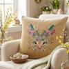 POSZEWKA DEKORACYJNA PREMIUM WELUROWA 40x40 Z HAFTEM WIELKANOCNA VELVET