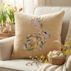 POSZEWKA DEKORACYJNA PREMIUM WELUROWA 40x40 Z HAFTEM WIELKANOCNA VELVET
