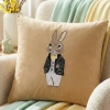 POSZEWKA DEKORACYJNA PREMIUM WELUROWA 40x40 Z HAFTEM WIELKANOCNA VELVET