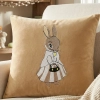 POSZEWKA DEKORACYJNA PREMIUM WELUROWA 40x40 Z HAFTEM WIELKANOCNA VELVET