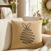 POSZEWKA DEKORACYJNA PREMIUM WELUROWA 40x40 Z HAFTEM WIELKANOCNA VELVET