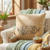 POSZEWKA DEKORACYJNA PREMIUM WELUROWA 40x40 Z HAFTEM WIELKANOCNA VELVET