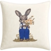POSZEWKA DEKORACYJNA PREMIUM WELUROWA 40x40 Z HAFTEM WIELKANOCNA VELVET