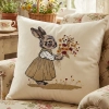 POSZEWKA DEKORACYJNA PREMIUM WELUROWA 40x40 Z HAFTEM WIELKANOCNA VELVET