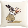 POSZEWKA DEKORACYJNA PREMIUM WELUROWA 40x40 Z HAFTEM WIELKANOCNA VELVET