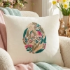 POSZEWKA DEKORACYJNA PREMIUM WELUROWA 40x40 Z HAFTEM WIELKANOCNA VELVET