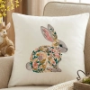 POSZEWKA DEKORACYJNA PREMIUM WELUROWA 40x40 Z HAFTEM WIELKANOCNA VELVET