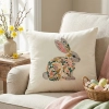 POSZEWKA DEKORACYJNA PREMIUM WELUROWA 40x40 Z HAFTEM WIELKANOCNA VELVET