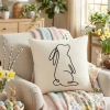POSZEWKA DEKORACYJNA PREMIUM WELUROWA 40x40 Z HAFTEM WIELKANOCNA VELVET