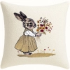 POSZEWKA DEKORACYJNA PREMIUM WELUROWA 40x40 Z HAFTEM WIELKANOCNA VELVET