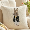 POSZEWKA DEKORACYJNA PREMIUM WELUROWA 40x40 Z HAFTEM WIELKANOCNA VELVET
