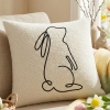 POSZEWKA DEKORACYJNA PREMIUM WELUROWA 40x40 Z HAFTEM WIELKANOCNA VELVET