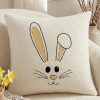 POSZEWKA DEKORACYJNA PREMIUM WELUROWA 40x40 Z HAFTEM WIELKANOCNA VELVET