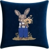 POSZEWKA DEKORACYJNA PREMIUM WELUROWA 40x40 Z HAFTEM WIELKANOCNA VELVET
