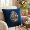 POSZEWKA DEKORACYJNA PREMIUM WELUROWA 40x40 Z HAFTEM WIELKANOCNA VELVET