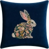 POSZEWKA DEKORACYJNA PREMIUM WELUROWA 40x40 Z HAFTEM WIELKANOCNA VELVET