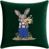 POSZEWKA DEKORACYJNA PREMIUM WELUROWA 40x40 Z HAFTEM WIELKANOCNA VELVET