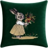 POSZEWKA DEKORACYJNA PREMIUM WELUROWA 40x40 Z HAFTEM WIELKANOCNA VELVET