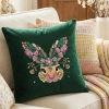 POSZEWKA DEKORACYJNA PREMIUM WELUROWA 40x40 Z HAFTEM WIELKANOCNA VELVET