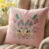 POSZEWKA DEKORACYJNA PREMIUM WELUROWA 40x40 Z HAFTEM WIELKANOCNA VELVET